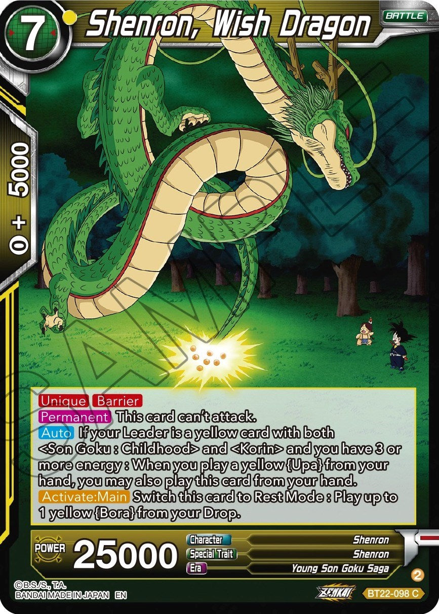 Shenron, Wish Dragon (BT22-098) [Critical Blow] | Event Horizon Hobbies CA