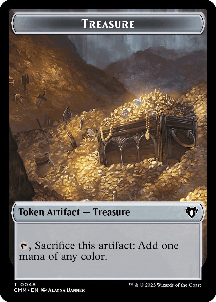 Treasure // Spider Double-Sided Token [Commander Masters Tokens] | Event Horizon Hobbies CA