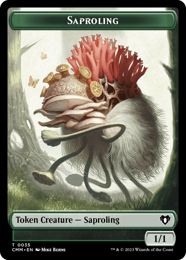 Saproling // Elf Druid Double-Sided Token [Commander Masters Tokens] | Event Horizon Hobbies CA