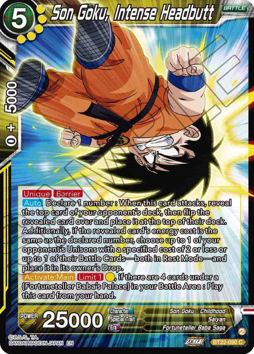 Son Goku, Intense Headbutt (BT22-090) [Critical Blow] | Event Horizon Hobbies CA