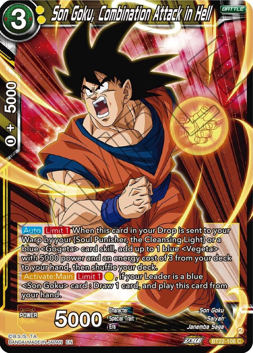 Son Goku, Combination Attack in Hell (BT22-108) [Critical Blow] | Event Horizon Hobbies CA