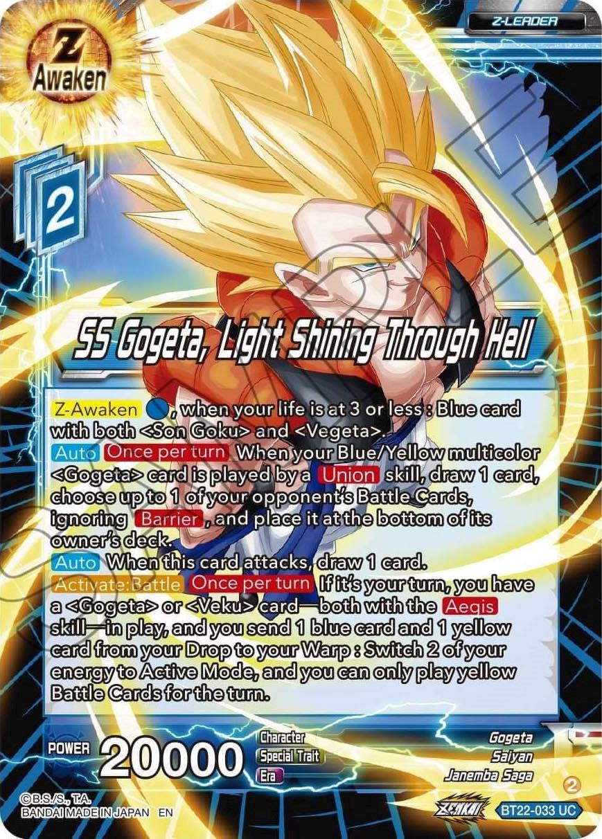 SS Gogeta, Light Shining Through Hell (BT22-033) [Critical Blow] | Event Horizon Hobbies CA