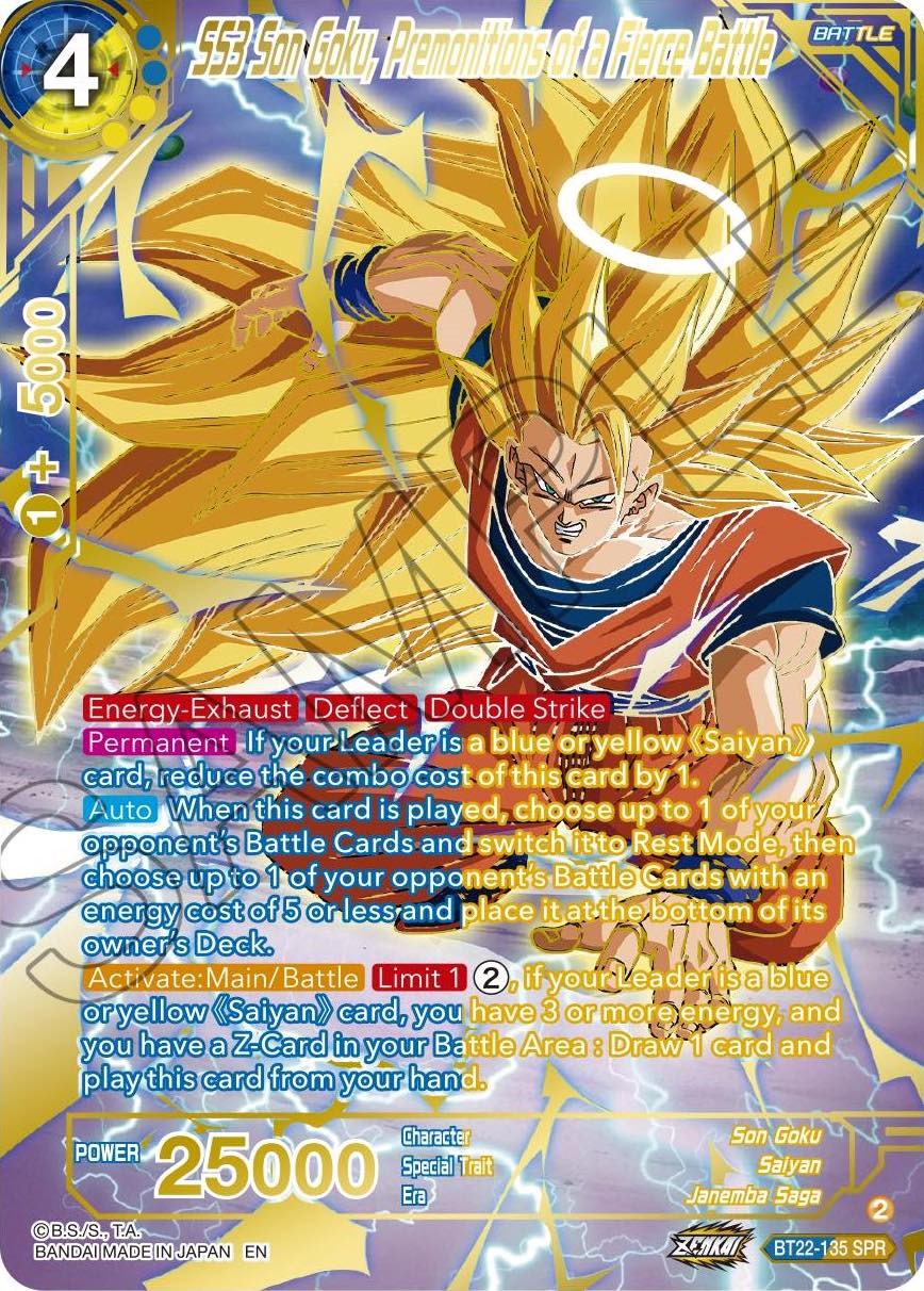 SS3 Son Goku, Premonitions of a Fierce Battle (SPR) (BT22-135) [Critical Blow] | Event Horizon Hobbies CA