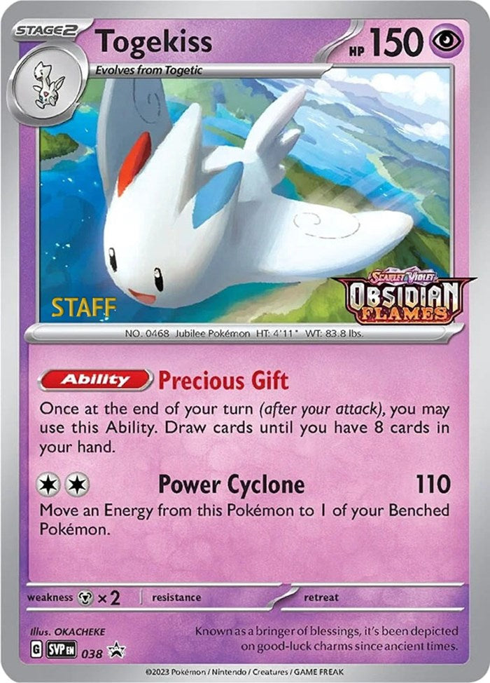 Togekiss (038) (Stamped) (Staff) [Scarlet & Violet: Black Star Promos] | Event Horizon Hobbies CA