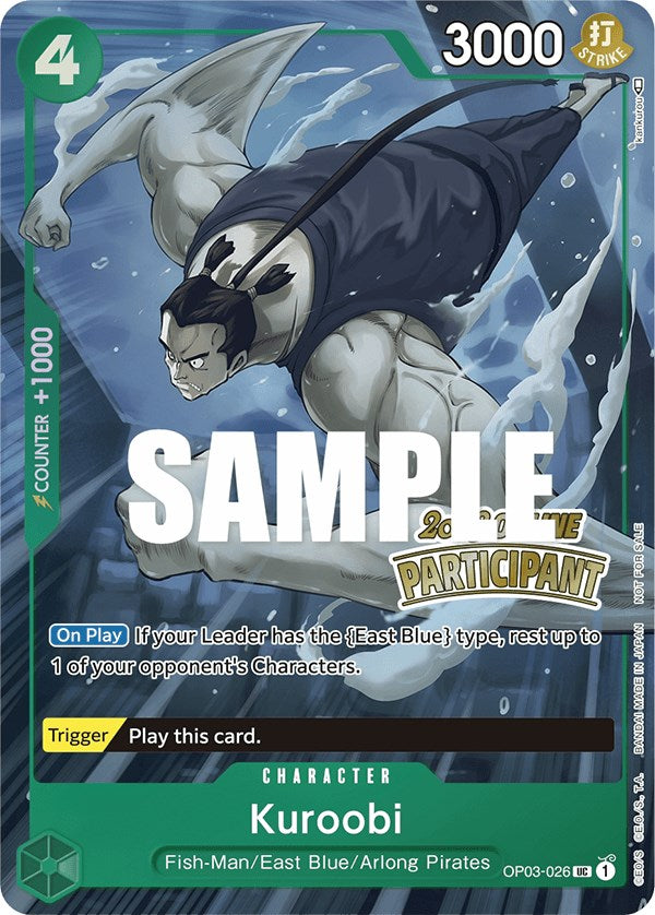 Kuroobi (Online Regional 2023) [Participant] [One Piece Promotion Cards] | Event Horizon Hobbies CA