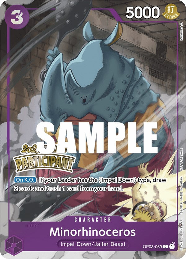 Minorhinoceros (Online Regional 2023) [Participant] [One Piece Promotion Cards] | Event Horizon Hobbies CA