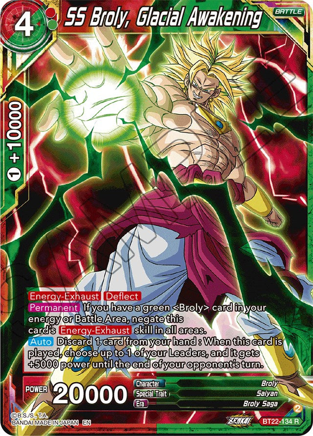 SS Broly, Glacial Awakening (BT22-134) [Critical Blow] | Event Horizon Hobbies CA