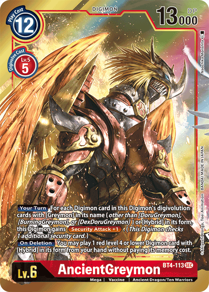 AncientGreymon [BT4-113] (Alternate Art) [Great Legend] | Event Horizon Hobbies CA