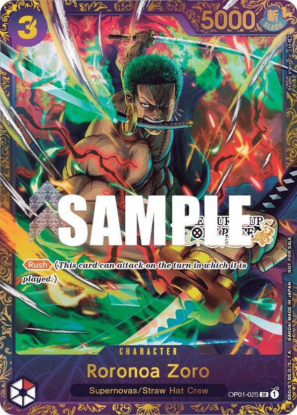 Roronoa Zoro (OP01-025) (Treasure Cup) [One Piece Promotion Cards] | Event Horizon Hobbies CA