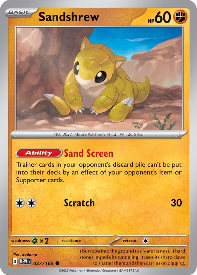 Sandshrew (027/165) [Scarlet & Violet: 151] | Event Horizon Hobbies CA