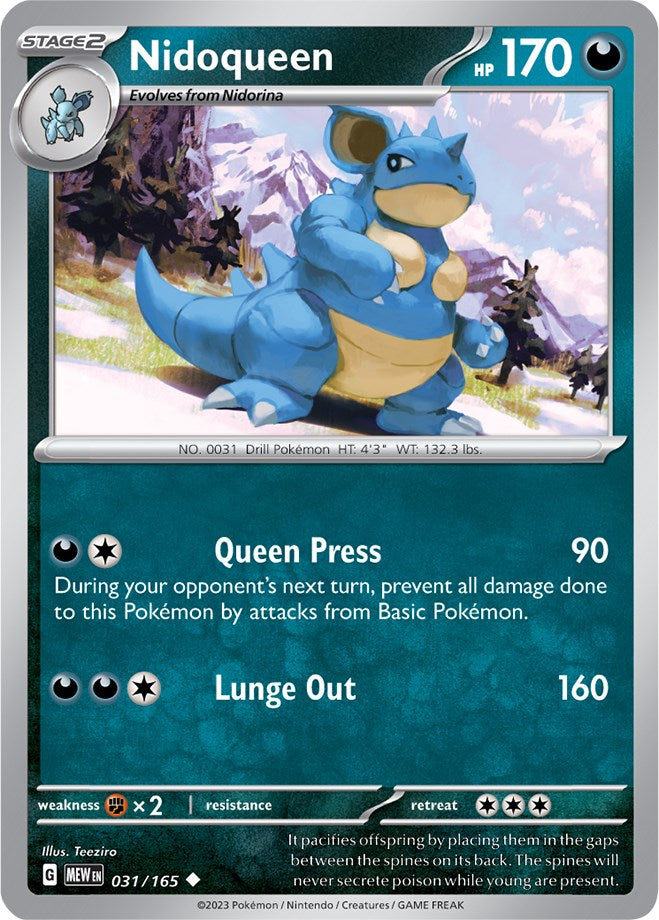 Nidoqueen (031/165) [Scarlet & Violet: 151] | Event Horizon Hobbies CA