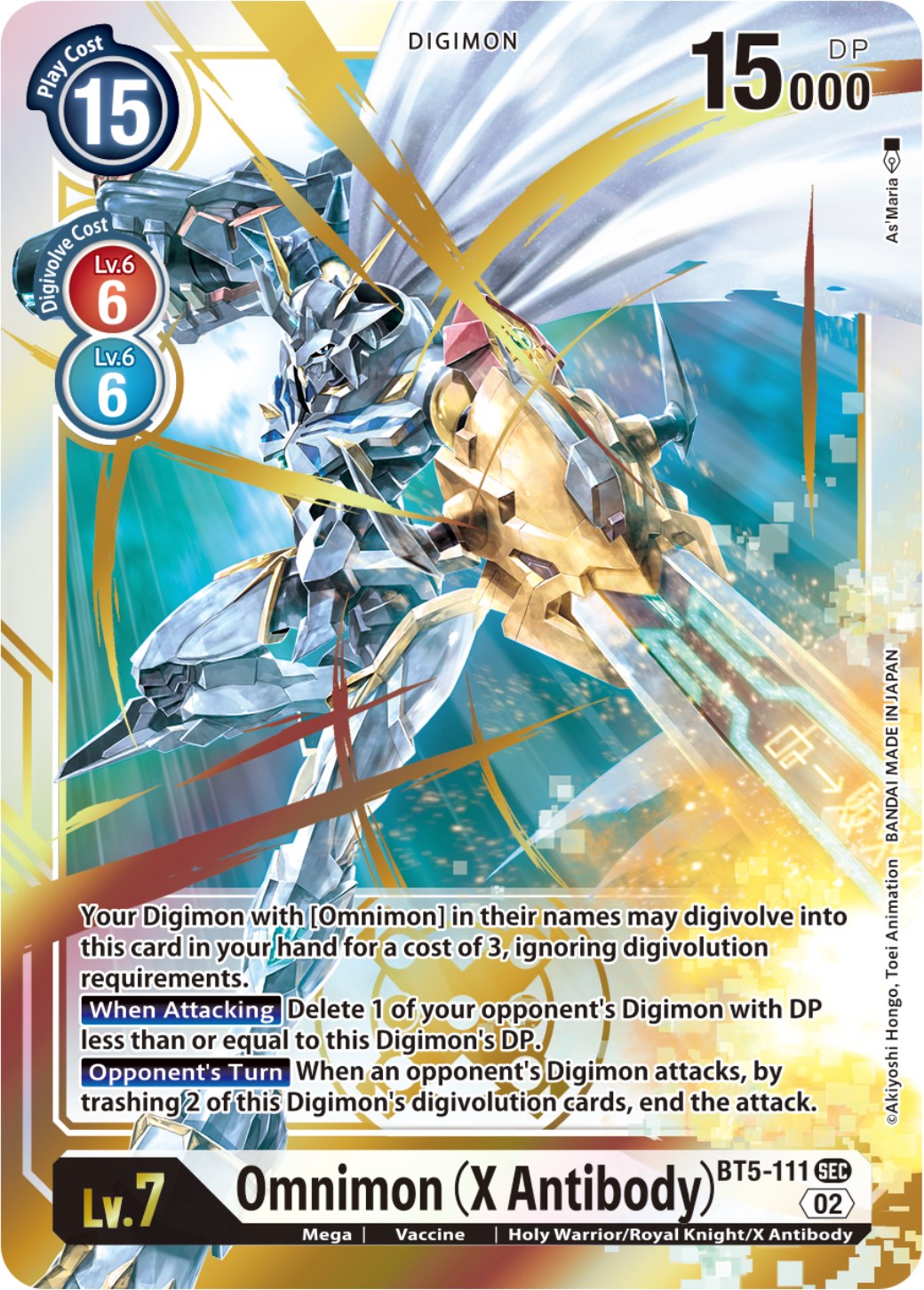 Omnimon (X Antibody) [BT5-111 ] (Resurgence Booster Reprint) [Resurgence Booster] | Event Horizon Hobbies CA