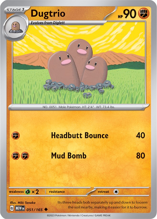 Dugtrio (051/165) [Scarlet & Violet: 151] | Event Horizon Hobbies CA