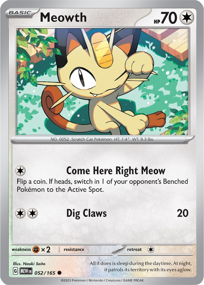 Meowth (052/165) [Scarlet & Violet: 151] | Event Horizon Hobbies CA