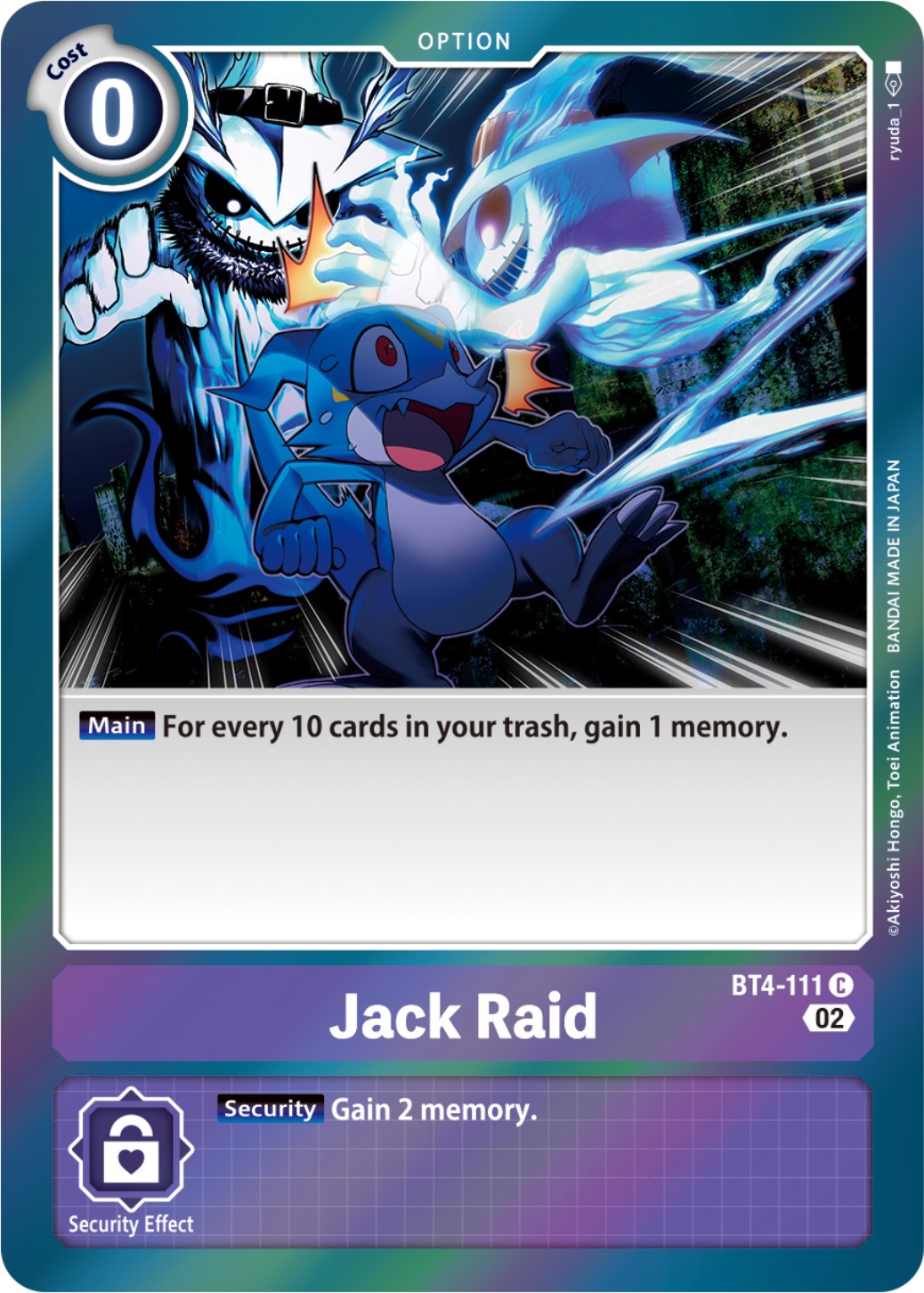 Jack Raid [BT4-111] (Resurgence Booster Reprint) [Resurgence Booster] | Event Horizon Hobbies CA