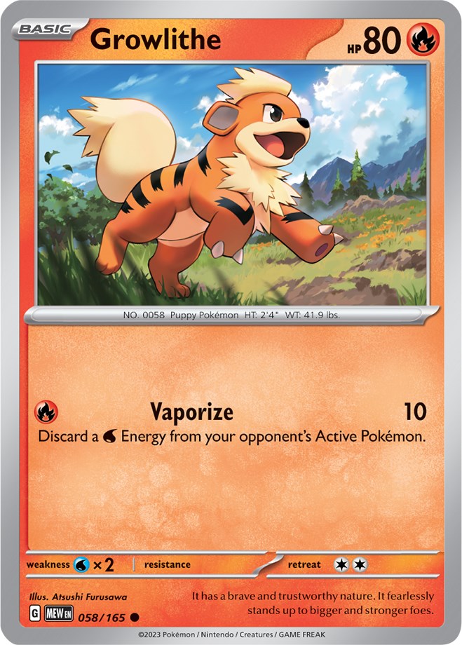 Growlithe (058/165) [Scarlet & Violet: 151] | Event Horizon Hobbies CA