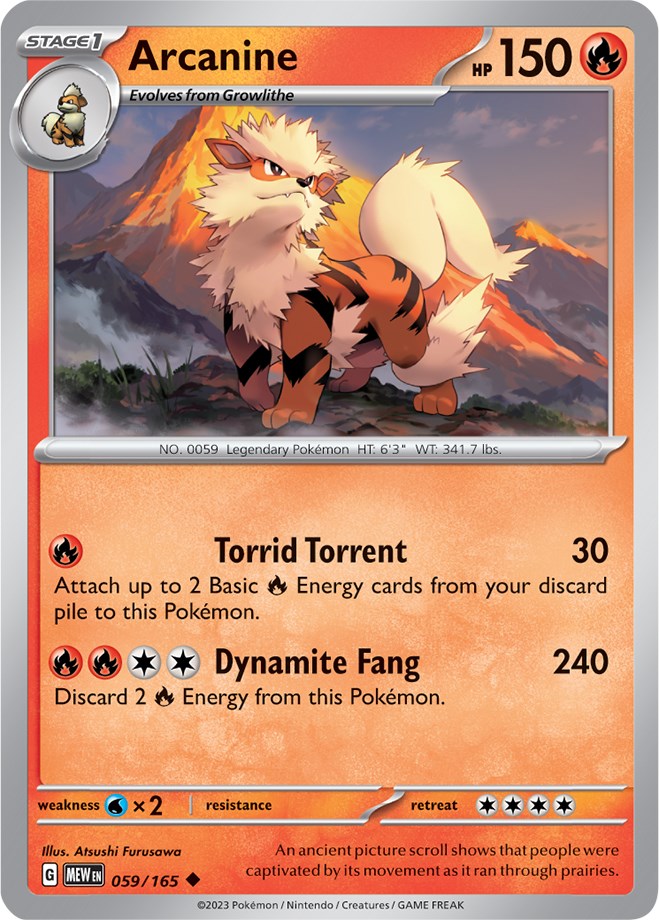 Arcanine (059/165) [Scarlet & Violet: 151] | Event Horizon Hobbies CA