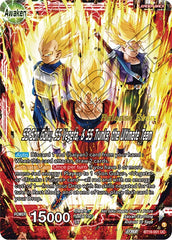 Son Goku & Vegeta & Trunks // SS Son Goku, SS Vegeta, & SS Trunks, the Ultimate Team (Fighter's Ambition Holiday Pack) (BT19-001) [Tournament Promotion Cards] | Event Horizon Hobbies CA