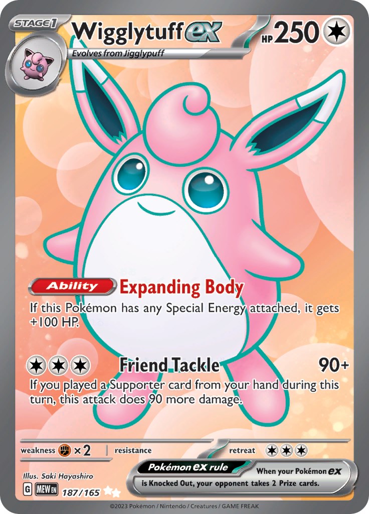 Wigglytuff ex (187/165) [Scarlet & Violet: 151] | Event Horizon Hobbies CA