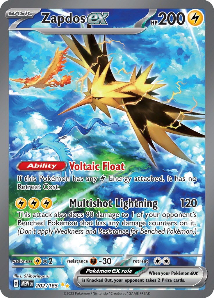 Zapdos ex (202/165) [Scarlet & Violet: 151] | Event Horizon Hobbies CA