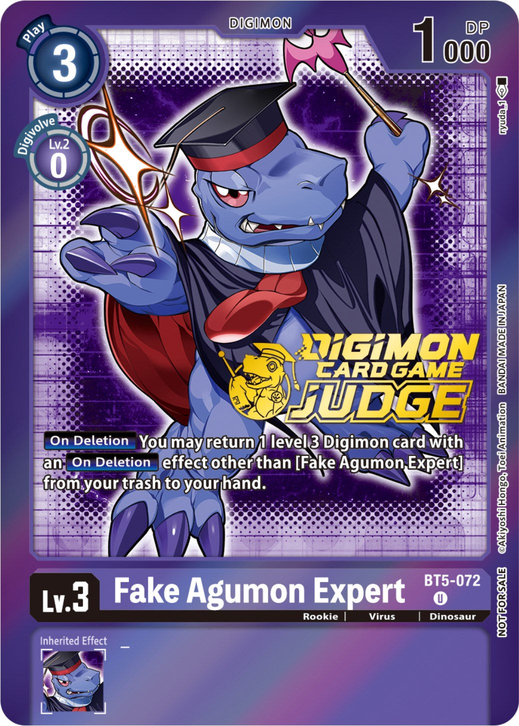 Fake Agumon Expert [BT5-072] (Judge Pack 4) [Battle of Omni Promos] | Event Horizon Hobbies CA