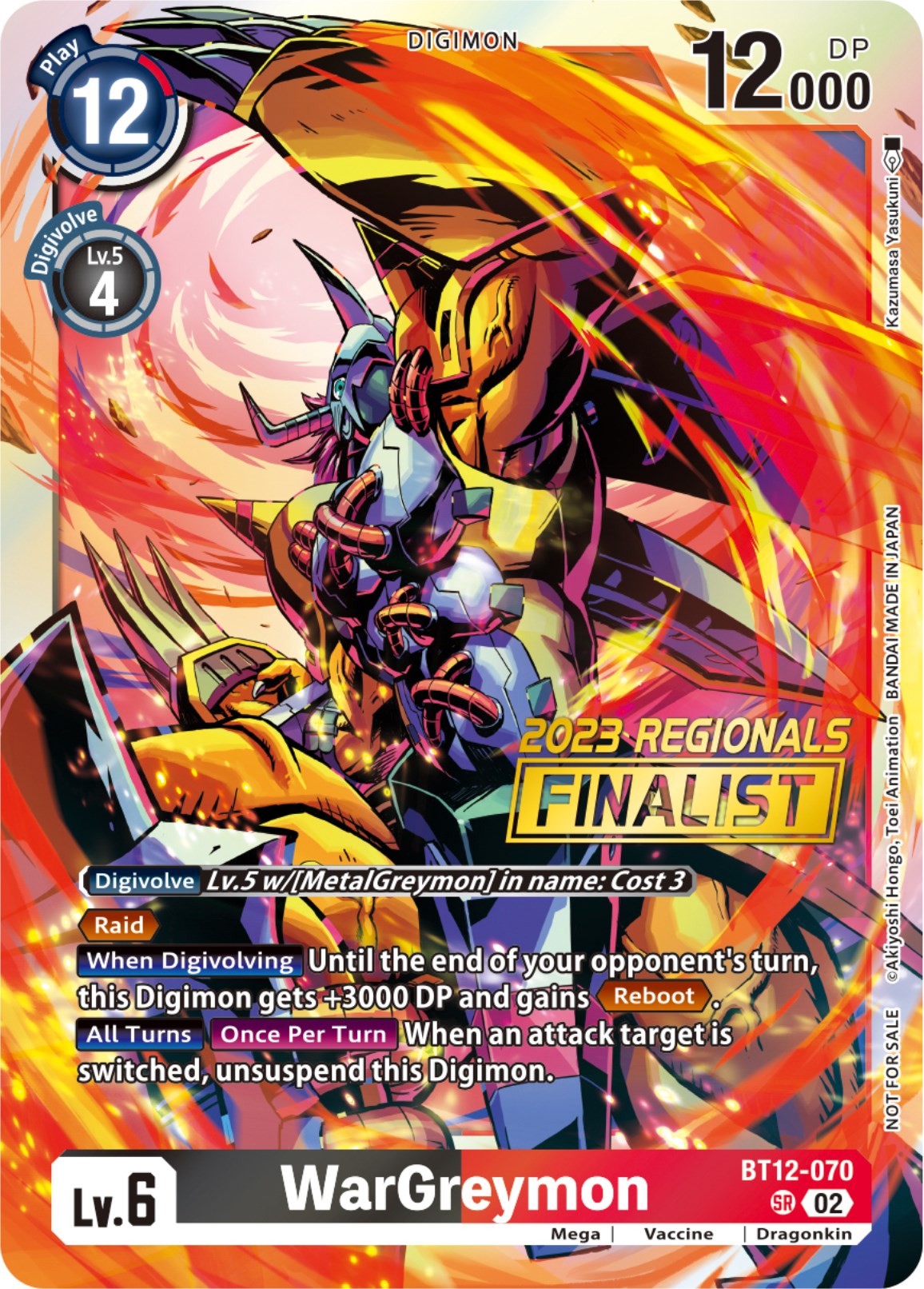 WarGreymon [BT12-070] (2023 Regionals Finalist) [Across Time] | Event Horizon Hobbies CA