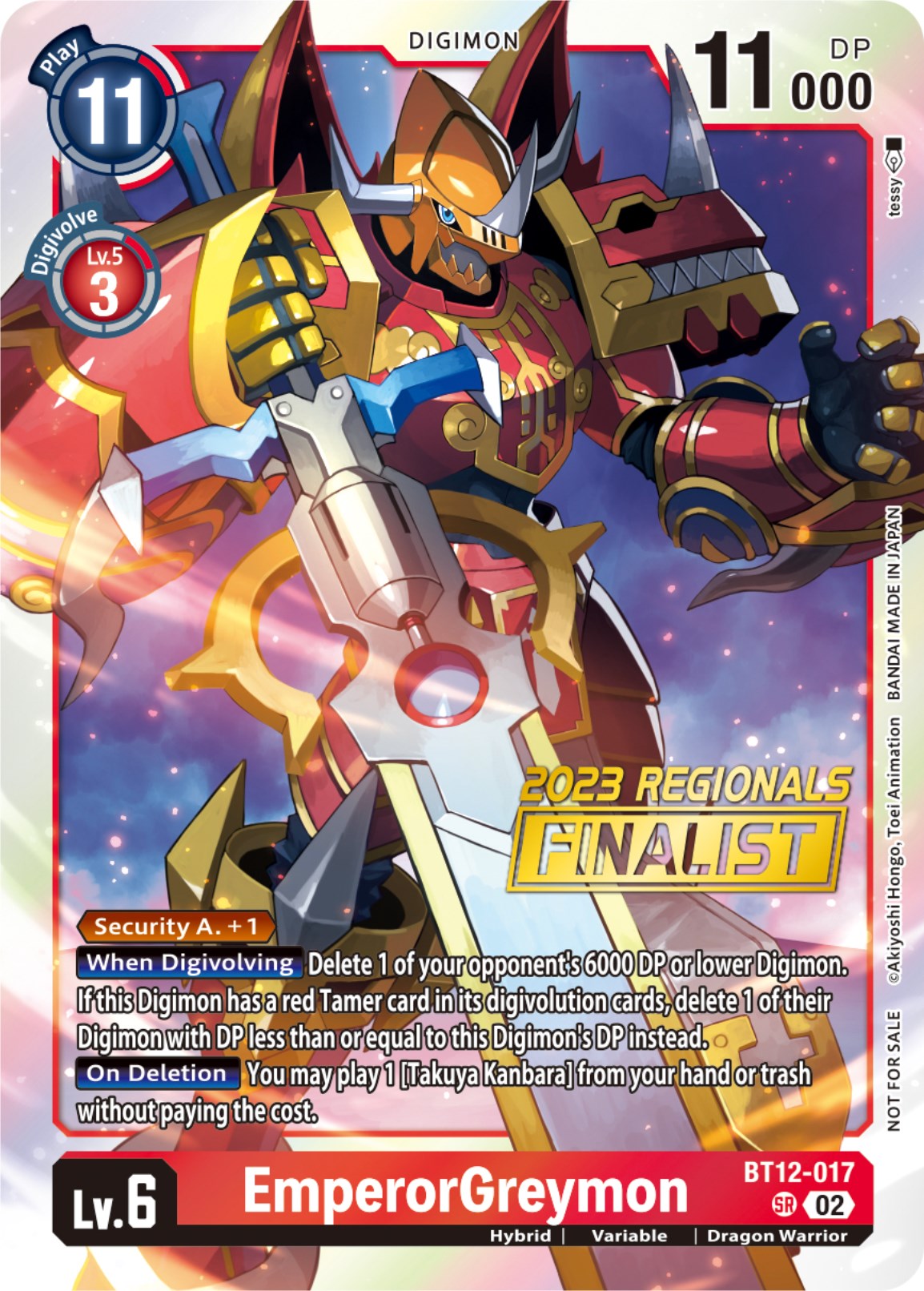 EmperorGreymon [BT12-017] (2023 Regionals Finalist) [Across Time] | Event Horizon Hobbies CA