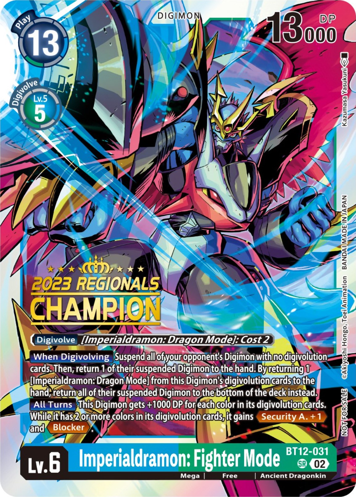 Imperialdramon: Fighter Mode [BT12-031] (2023 Regionals Champion) [Across Time] | Event Horizon Hobbies CA