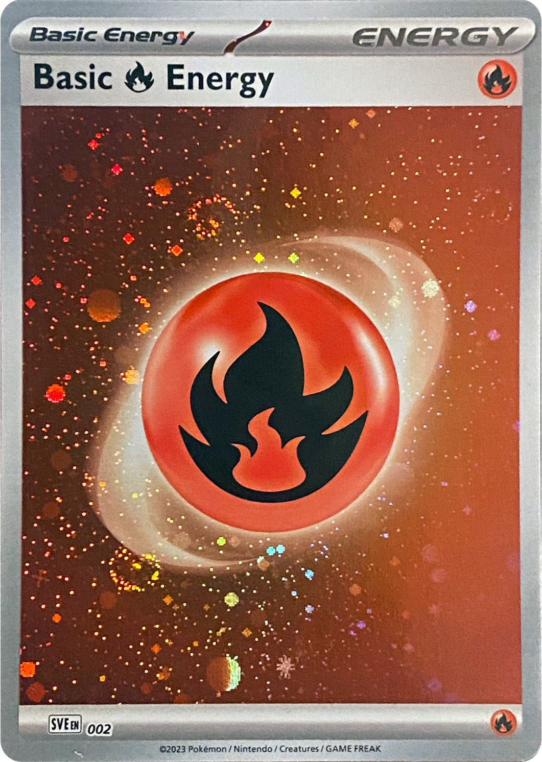 Basic Fire Energy (002) (Cosmos Holo) [Scarlet & Violet: Base Set] | Event Horizon Hobbies CA