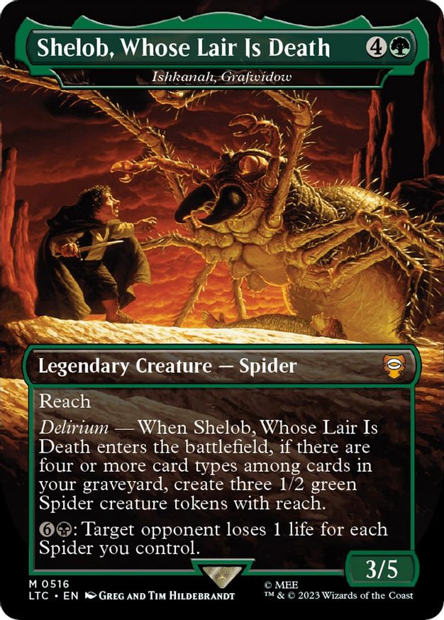 Shelob, Whose Lair Is Death - Ishkanah, Grafwidow (Borderless) [The Lord of the Rings: Tales of Middle-Earth Commander] | Event Horizon Hobbies CA