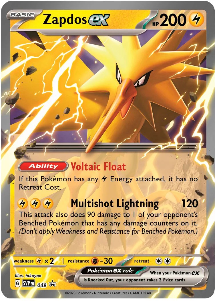 Zapdos ex (049) [Scarlet & Violet: Black Star Promos] | Event Horizon Hobbies CA