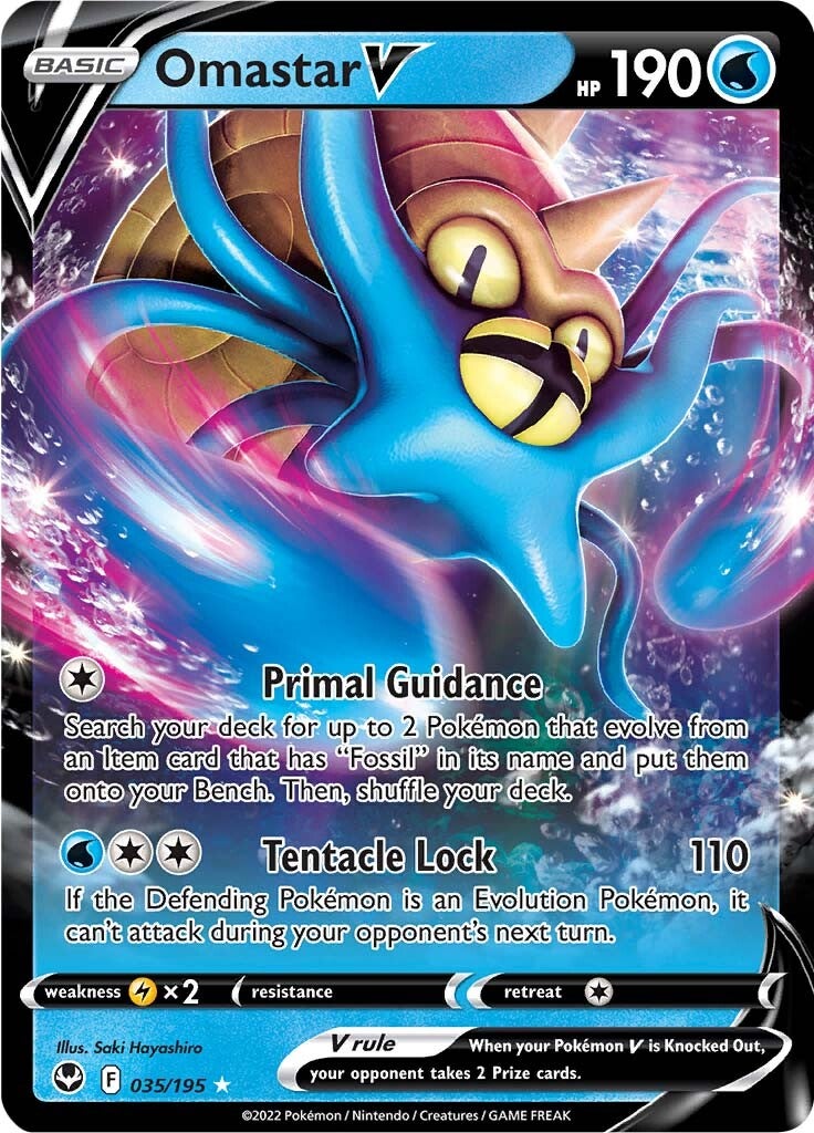 Omastar V (035/195) [Sword & Shield: Silver Tempest] | Event Horizon Hobbies CA