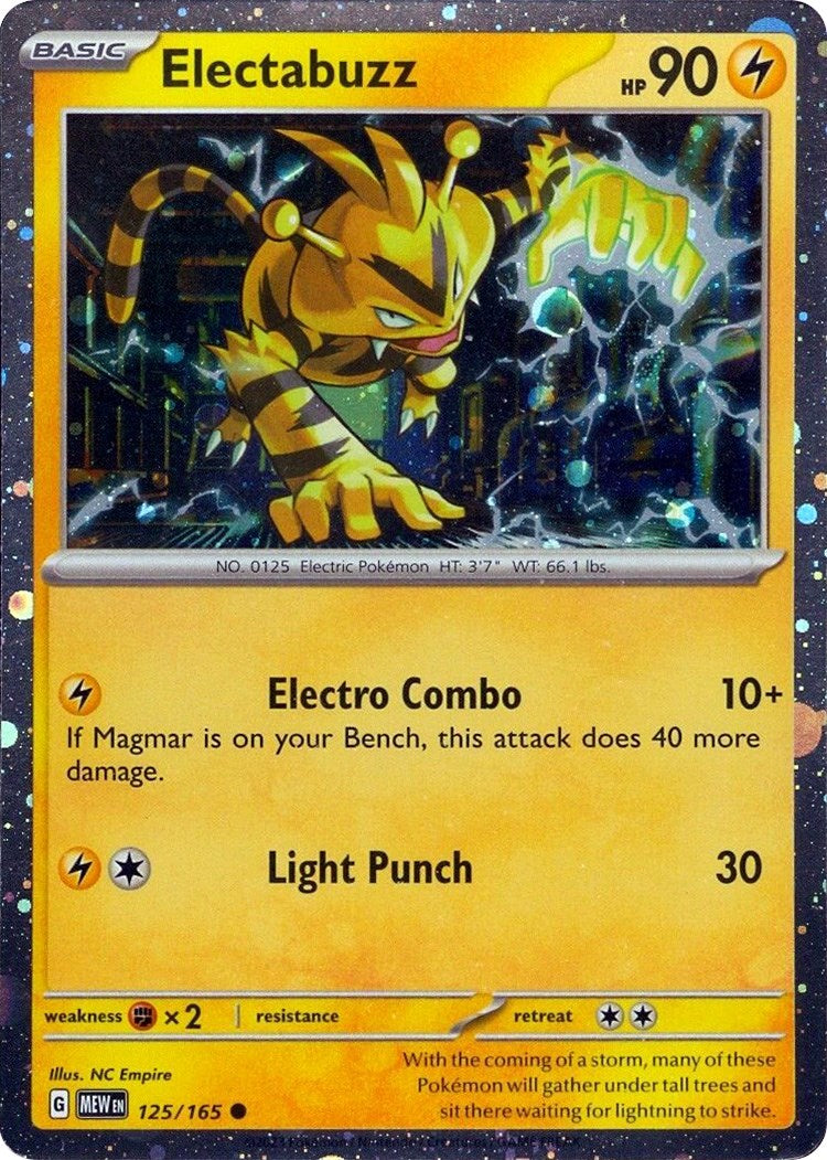 Electabuzz (125/165) (Cosmos Holo) [Miscellaneous Cards] | Event Horizon Hobbies CA