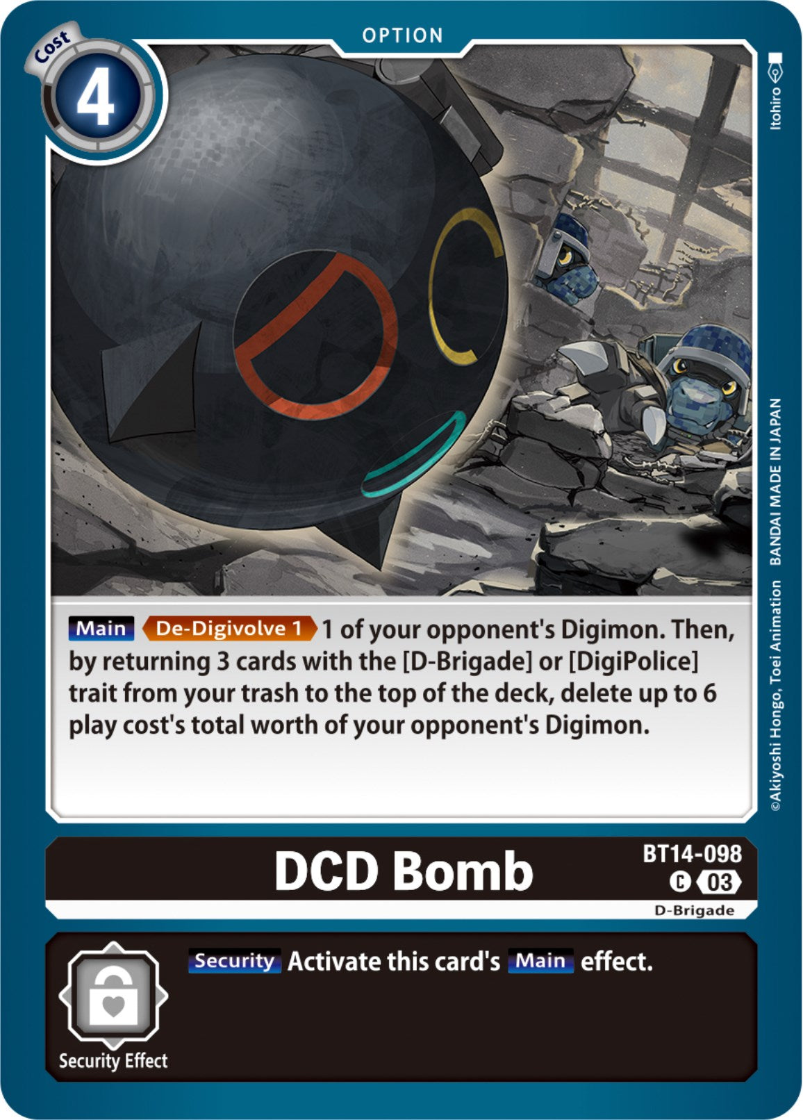 DCD Bomb [BT14-098] [Blast Ace] | Event Horizon Hobbies CA