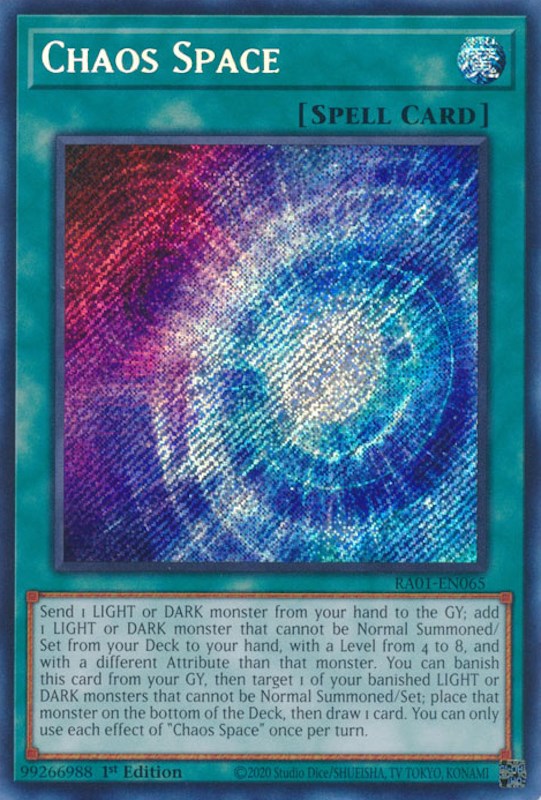 Chaos Space [RA01-EN065] Secret Rare | Event Horizon Hobbies CA