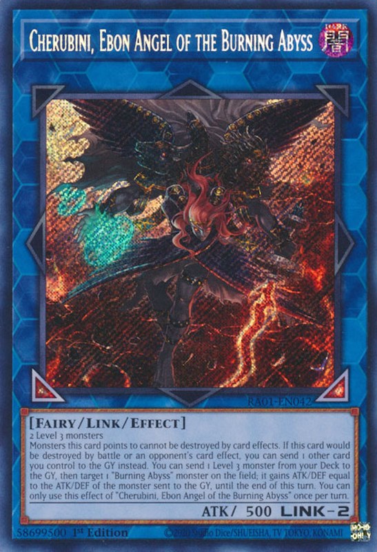 Cherubini, Ebon Angel of the Burning Abyss [RA01-EN042] Secret Rare | Event Horizon Hobbies CA