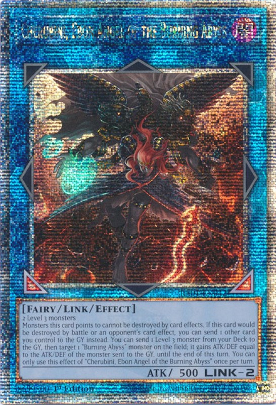 Cherubini, Ebon Angel of the Burning Abyss [RA01-EN042] Quarter Century Secret Rare | Event Horizon Hobbies CA