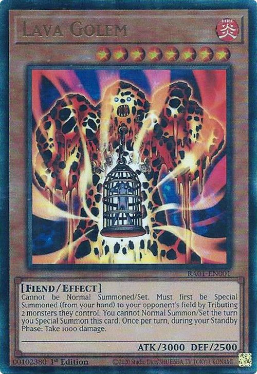 Lava Golem [RA01-EN001] Prismatic Ultimate Rare | Event Horizon Hobbies CA