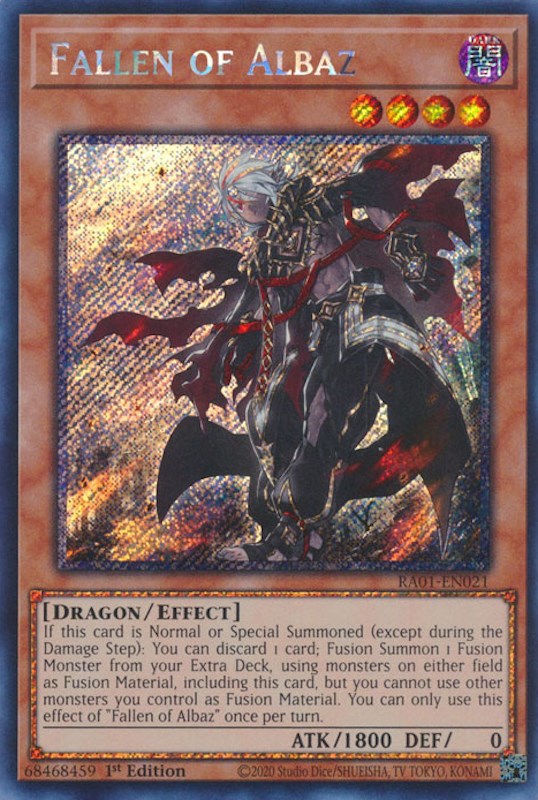 Fallen of Albaz [RA01-EN021] Platinum Secret Rare | Event Horizon Hobbies CA