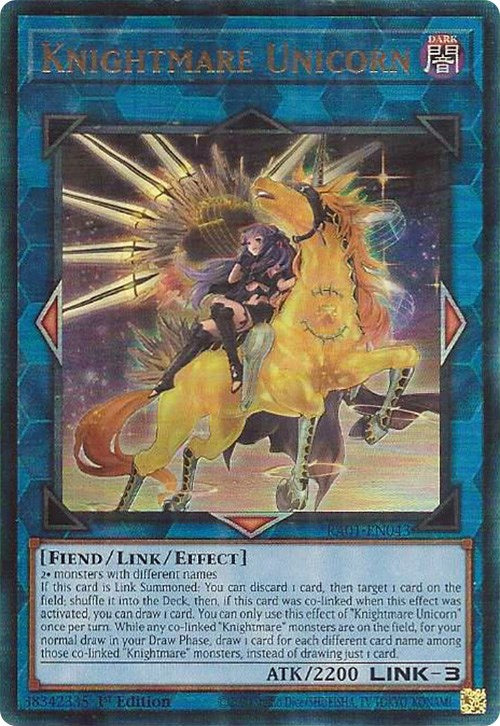 Knightmare Unicorn (Alternate Art) [RA01-EN043] Prismatic Ultimate Rare | Event Horizon Hobbies CA