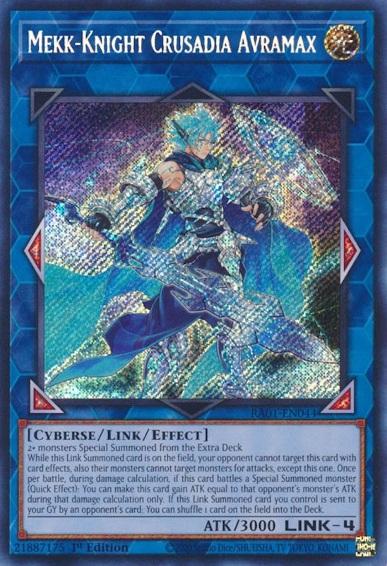 Mekk-Knight Crusadia Avramax [RA01-EN044] Secret Rare | Event Horizon Hobbies CA