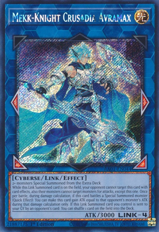 Mekk-Knight Crusadia Avramax [RA01-EN044] Platinum Secret Rare | Event Horizon Hobbies CA