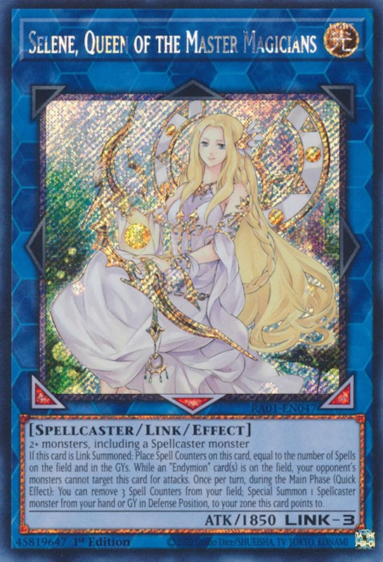 Selene, Queen of the Master Magicians [RA01-EN047] Platinum Secret Rare | Event Horizon Hobbies CA