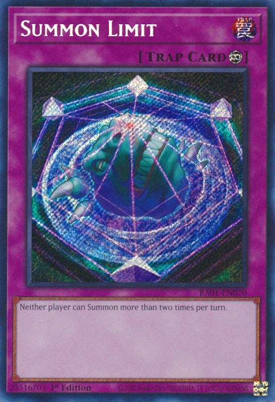 Summon Limit [RA01-EN070] Secret Rare | Event Horizon Hobbies CA