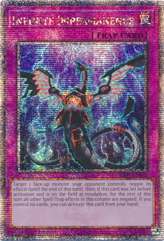 Infinite Impermanence [RA01-EN075] Quarter Century Secret Rare | Event Horizon Hobbies CA