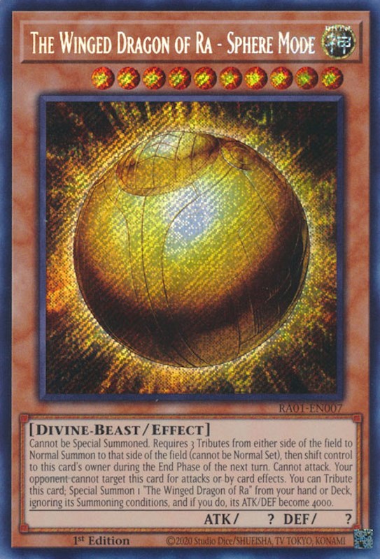 The Winged Dragon of Ra - Sphere Mode [RA01-EN007] Secret Rare | Event Horizon Hobbies CA