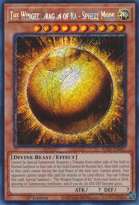 The Winged Dragon of Ra - Sphere Mode [RA01-EN007] Platinum Secret Rare | Event Horizon Hobbies CA