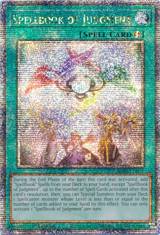 Spellbook of Judgment [RA01-EN054] Quarter Century Secret Rare | Event Horizon Hobbies CA