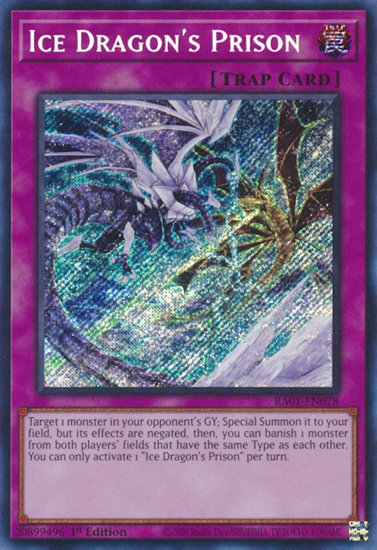 Ice Dragon's Prison [RA01-EN078] Secret Rare | Event Horizon Hobbies CA