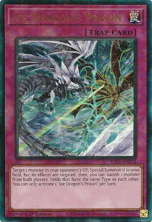 Ice Dragon's Prison [RA01-EN078] Prismatic Ultimate Rare | Event Horizon Hobbies CA